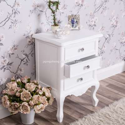 Hand painted antique furniture wooden white home storage cabinet